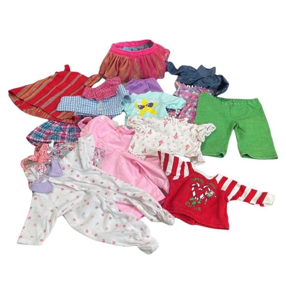 Lot Assorted Medium-Small Doll Clothes Flower Tutu Skirt Dress Pants Lot of 15 - Picture 1 of 6